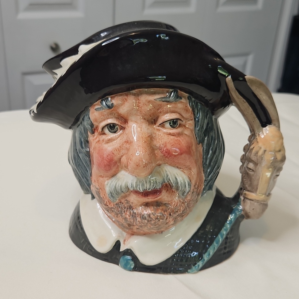 Vintage 60s Royal Copley Colonial Sancho Panca Ceramic Vase